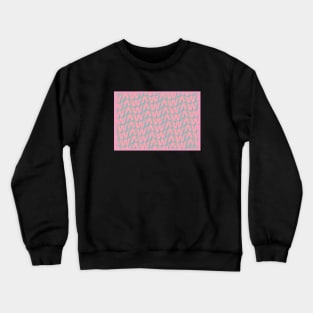 ^w^ satisfied kawaii emoji pattern Crewneck Sweatshirt